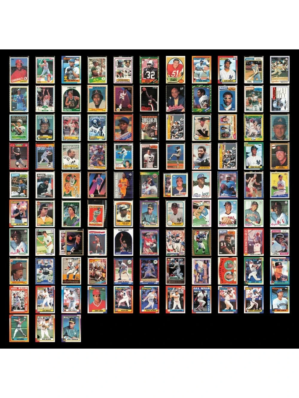 Vintage 105-Card HOF & Stars Lot Baseball Basketball Football NBA NFL MLB *READ*